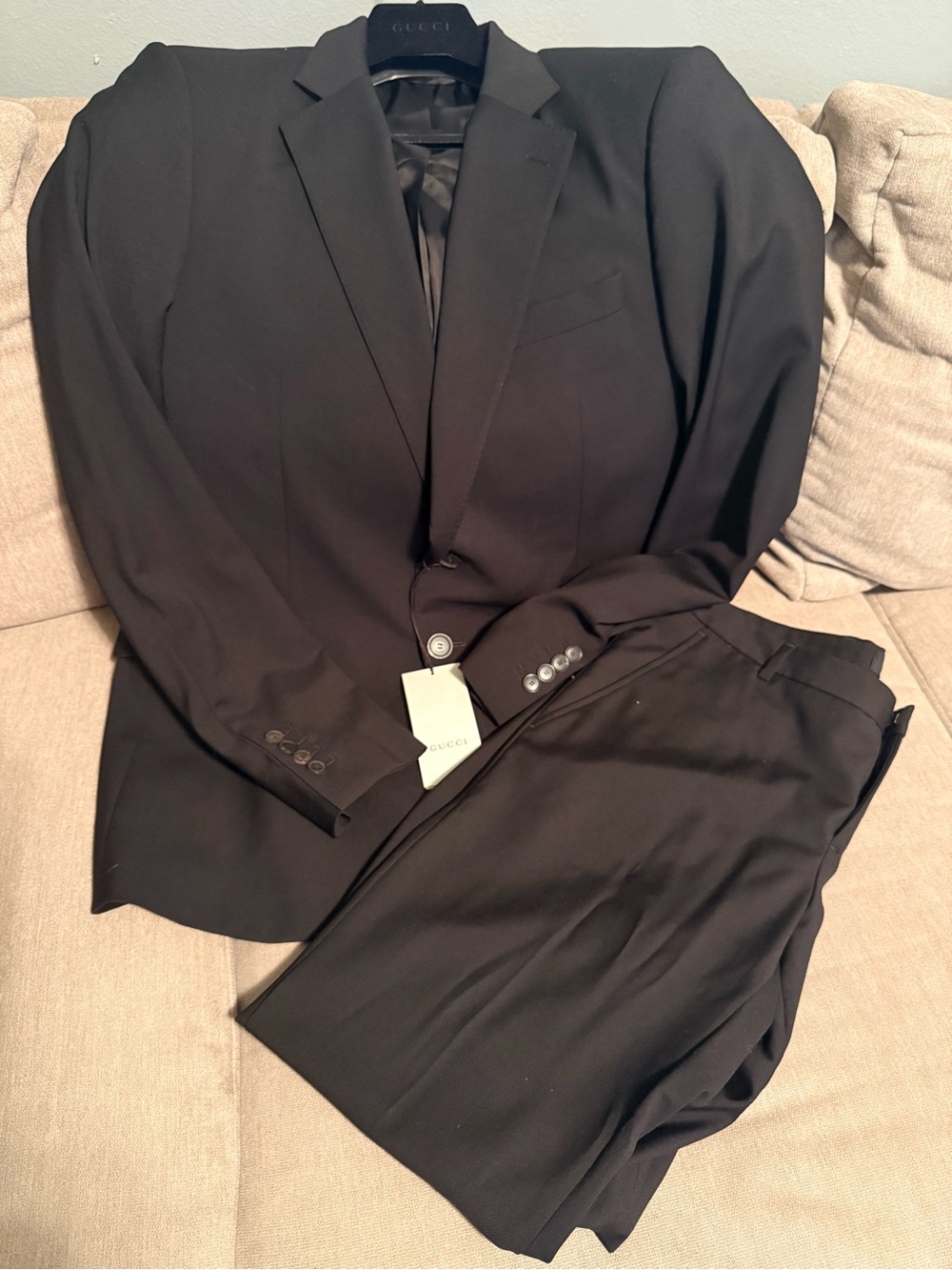 Gucci Black Men's Two-Button Blazer